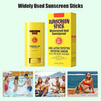 Sunscreen Stick for Face and Body,2 Pack Non-Sticky Outdoor Sun Sticks,Sweat & Water-Resistant,Non-Sticky and Long Lasting,Refreshing Sunscreen Sport Sticks for All Skin Types,0.72 Oz/20g