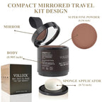 VOLLUCK Root Touch up Powder, Instant Hairline Powder for Thinning Areas and Gray Hair Coverage, Natural and Non-greasy Root Cover up for Women and Men (Auburn, 0.35 Ounce)