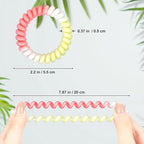 JessLab Spiral Hair Ties for Women, 10-Pack Traceless No-Damage Ponytail Holders, Coils Hair Bands for Girls, Assorted Colors