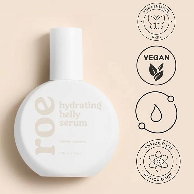 Roe Wellness Stretch Mark Belly Serum/Oil for Sensitive Skin with Long and Short-term Hydration, Increases Skin Elasticity and Firmness Reduce Stretch Marks (Belly Serum)