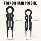 3PCS Prestige Hair Pin for Women, U-shaped Flat Clips, New French Hair Accessories HairPin, Strong Durable, Strong Hold Hair Fork for Women Buns, All Hair Styling Accessories Suitable (Medium 3.5in)