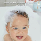Evereden Baby Shampoo & Body Wash 2-in-1, 8.5 fl oz | Gentle, Non-Toxic, Fragrance-Free, Hydrating Formula for Sensitive Skin