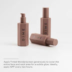 DIME Beauty Tinted Glow Wonderscreen SPF 30, Mineral Sunscreen for Face with 19% Zinc Oxide, Tinted Moisturizer with SPF, 50 g (Deep)