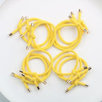 14PCS Hair Tie Elastics Knotted Hair Ties Ponytail Holders for Women Girls Elastic Hair Rubber Bands for Thin Thick Wavy Curly Straight Long Hair (Yellow)