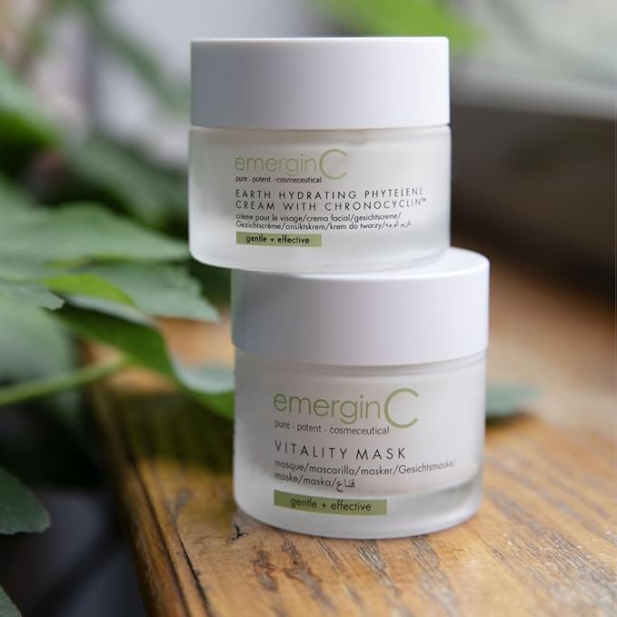 emergin C Vitality Mask - Hydrating Soothing Face Mask with Coq10 + Shea Butter for Sensitive + Dry Skin Types (1.6 oz, 50 ml)