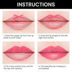 evpct 1Pcs Mauve Warm Pink Shine Lip Liner and Lipstick Combo Set Kit for Women, Moisturizing Glossy Tinted Lip Stick Balm, Sheer Shine Juicy Finish, Lightweight Hydrating Formula Lip Care 43#