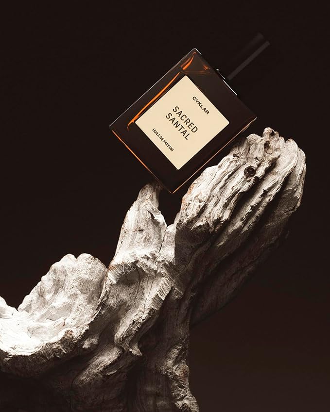 CYKLAR Perfume Oil Roll-on. Travel-Friendly Sacred Santal Fragrance with Bergamot, Amber, and Musk Notes. Long-Lasting Essential Oil Parfum for Women and Men. 0.5 Fl Oz Scented Rollerball Bottle