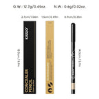 KISSIO Concealer Pencil,Under Eye Concealer,Cover Acne and Freckles,Brightener,Waterproof,Long-lasting,Cream,Makeup Pencil with Sharpener,02 NATURAL