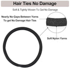 Black Hair Ties No damage 280 Bulk Pack, 4MM Ouchless Elastic Hair Bands for Women's Hair Elastic Ponytail Holders for Ponytails, Thick, Medium, Thin, Fine & Short Hair