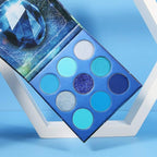 docolor Eyeshadow Palette 9 Colors Blue Eyeshadow Gemstone Shadow Palette Highly Pigmented Mattes Shimmers Smokey Glitter Cream Colorful Powder Blendable Long Lasting Waterproof Makeup Palette