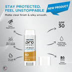 KINeSYS Pro Sport Lip Balm with Shea Butter, SPF30 Broad Spectrum, Moisturizing Lip Care for Outdoor Activities, Water-Resistant & UVA/UVB Protection, Clear Matte Finish (Pack of 2, 0.15 Ounce Each)