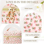 3 PCS Travel Makeup Bag Set, A–Z Initials Cotton Quilted Cosmetic Bag for Women & Preppy, Personalized Toiletry Bag Travel Accessories Makeup Brushes Organizer, Valentine’s Day & Birthday Gift for Her