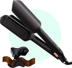 MINT Double Barrel Mermaid Hair Waver for Long Hair | Ionic Deep Waver Tool Creates Volume & Large Beach Waves | Wave Crimper Tool | Waving Iron with Adjustable Temperature