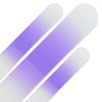 Nail File for Women - Mont Bleu Premium Set of 3 Glass Nail Files in Pouch - Genuine Czech Tempered Glass - Handmade Gifts for Women - Manicure Nail Care - Double Sided Finger Nail Files