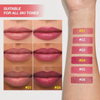 2Pcs Matte Lipstick Crayon Set for Women, Long Lasting Waterproof Velvet Lip Liner Pencil, High Pigment Creamy Lipstick, Longwear Non-Drying Lip Makeup Cruelty-free 24 Hours Original, 01#+04#