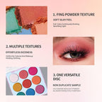 Matte Eyeshadow Palette,Pigmented Rainbow Eye Shadow Kit with Red Yellow Blue Pink Green Shades, Smooth Blendable Long-Lasting Colorful Makeup Palette for Creative Looks, Stage, Festival & Daily Wear
