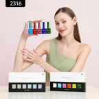 CANNI 6Pcs 9ml Gel Nail Polish Set- Pink Blue Red Deep Emerald Green Light Blue Gel Polish Kit Colors DIY at Home Salon Christmas New Year's Gifts for Girls
