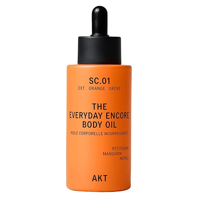 AKT Everyday Encore Body Oil 3.4 Fl Oz, SC.01 Orange Grove Scent, Dry Body Oil After Shower, Skin Moisturizer, Fast Absorbing, Lasting Glow, Citrus Neroli Fragrance, Non-Greasy, All Genders Skincare