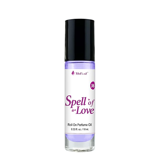 Well's Oil Roll-On Perfume Oil (Spell of Love) | Oil-Based Fragrance | Long-Lasting Wear | Paraben-Free | 0.33 fl oz / 10 ml