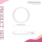 White Cotton Fabric Hair Ties, Soft Seamless Ponytail Scrunchies Elastic Bands for Women’s Braided Curly Thin Thick Hair No Damage Crease 1.5 Inch 100 pcs