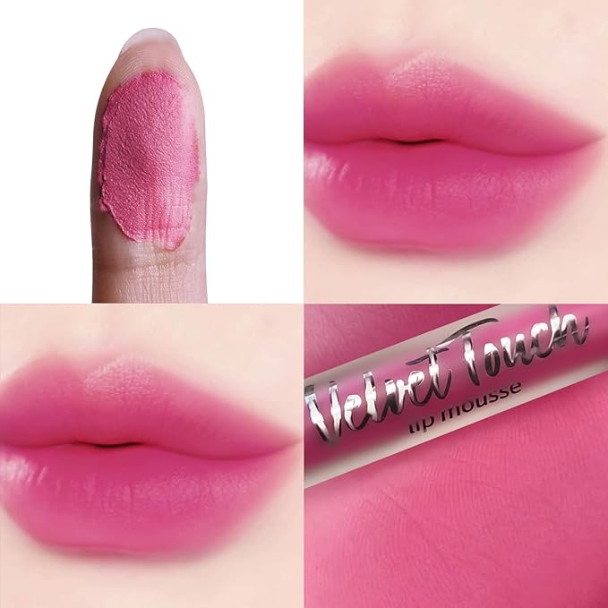COOL STORY Velvet Lip Stain Mousse, Lip Tint Long-Lasting Waterproof Matte Finish (07)