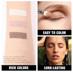 evpct Eyeshadow Quad Palette, Nude Champagne Cocoa Brown Beige Glitter Shimmer Metallic Matte High Pigment Eye shadow Palette Makeup for older Women, Smudge Proof Vegan Cruelty-free, Natural Nudes