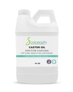Soapeauty Cold Pressed Castor Oil |100% Pure Natural USP Grade Promotes Healthy Skin & Hair | Hexane Free | Thickens Eyebrows & Lengthens Eyelashes | 64 fl oz