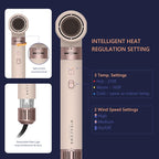 Hair Dryer Brush Titanium Hair Multi-Stylers - MIRACOMB Ionic Hot Air Styling System with Auto-Wrap Curlers,Powerful Brow Dryer Brush,Paddle Brush - Fast Drying Curling Straightening on All Hair