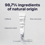 HORACE Under-Eye Moisturizer for Men - Anti-Fatigue Eye Cream to Reduce Dark Circles and Puffiness - Hydrating & Smoothing Skincare Formula for All Skin Types - Unscented, 15ml