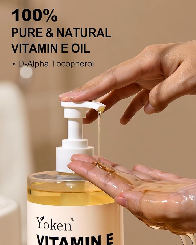 Vitamin E Oil 32 Fl Oz Organic Vitamin E oil for Skin Bulk Vitamine oils for Face Perfect DIY Bath and Body Oil Cold Pressed Hexane Free Non-GMO Gluten Free Formula