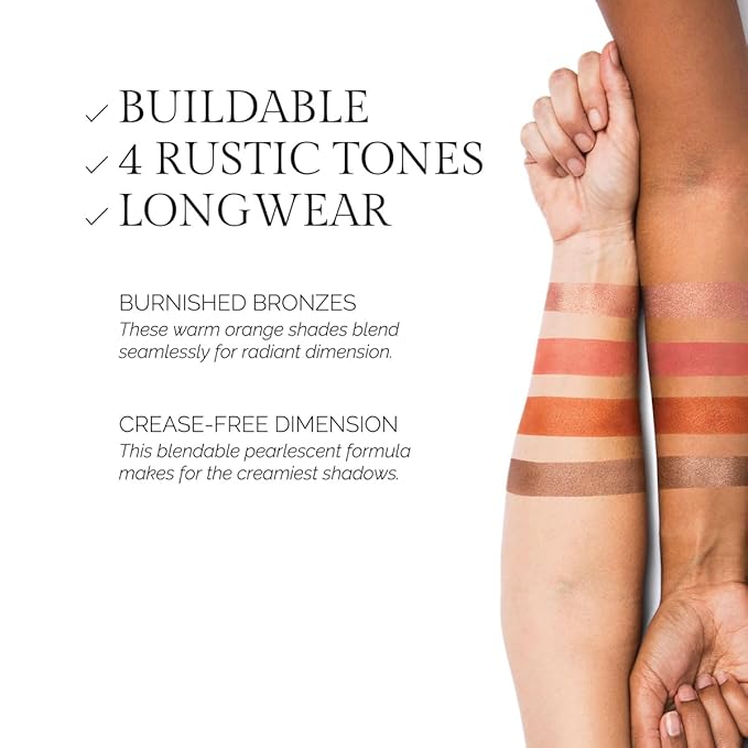 OFIR Quadratic Eyeshadow Palette | Intensely Pigmented and Non-Creasing | Matte & Shimmer Shades | Eye Shadow Palette Makeup with Mirror, Compact for Travel, 4.4g | Orange Caves – Warm Rustic Tones