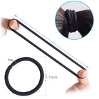 6MM Womens Elastics Hair Tie, 80 Pieces Black for Thick and Curly Hair Ponytail Holders Hair Elastic Band for Women or Men