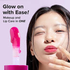 I DEW CARE Lip Gloss - Glow Easy Grape | Jojoba Seed Oil, Vitamin C, Pigmented Glossy Stain, Hydrating, Korean Makeup, Pink Color, Moisturizing, Nourishing Crystal, 0.20 FL Oz