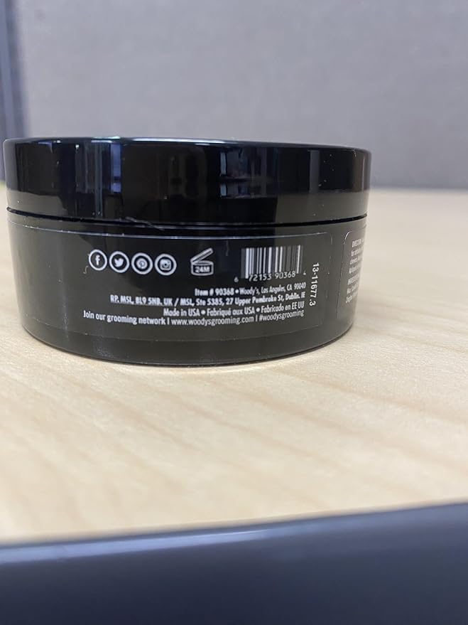 Woody's Headwax Hair Styling Pomade for Men, Natural Beeswax, High Shine, Flexible Hold, Non-Sticky, Moldable Men’s Hair Wax For All Hair Types, 2 oz (2-Pack)