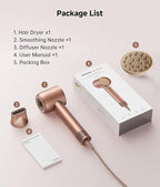 DREAME Hair Glory Combo High-Speed Hair Dryer, 110,000 RPM Motor, 300 Million Negative Ions, Fast-Dry in 2 Minutes, Lightweight & Quiet, Smart Temp Control, Ideal for Smooth, Shiny Hair