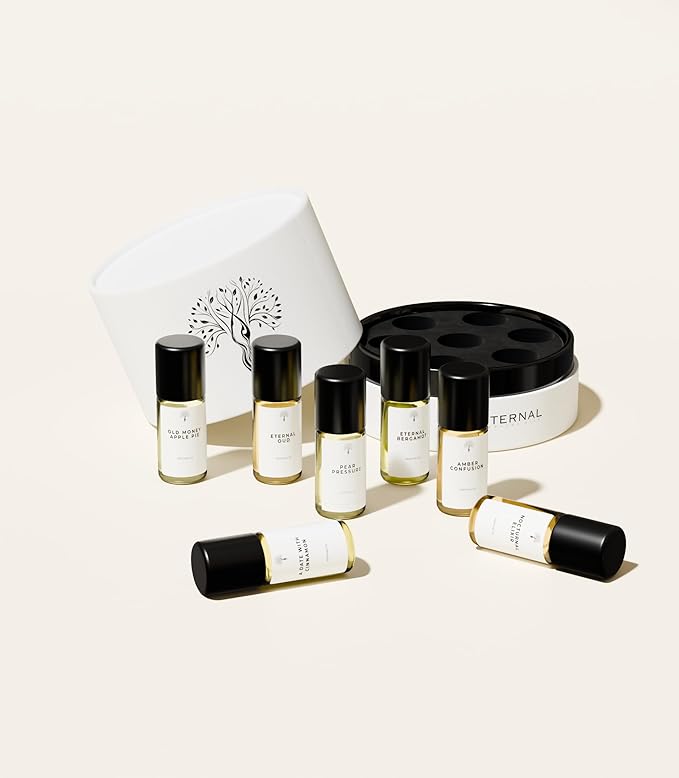 Eternal perfume oils Roll on Travel Size perfumes for women Mini Mist Gift Set 7 Piece Collection perfume for men unisex Long Lasting perfumes set for womens 7 x 3 ml/0.17 FL Oz Gift Set for Women