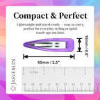 2.5” Large Snap Hair Barrettes for Women Girls, Y2k Colorful Cute Metal Flat Hair Clips for Kids Fine Thin Hair Styling Accessories, Big Neon Hairclips 6 Colors 30 Pcs