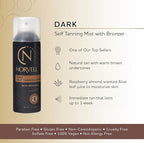 Norvell Professional Sunless Self Tanner Mist 7 fl oz – Airbrush Spray Self Tanning Solution with Bronzer for Instant Sun Kissed Glow, Natural Looking Fake Tan, Streak Free, Long Lasting Color