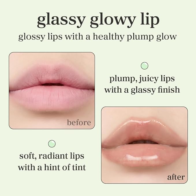 NOONI Korean Lip Oil - Appletea | Long-Lasting, Moisturizing, Plumping, Revitalizing for Dry Lips, Waterproof, No Peel Off, Hydrating, Stocking Stuffers, Tween Girls Trendy Stuff, 0.12 FL Oz