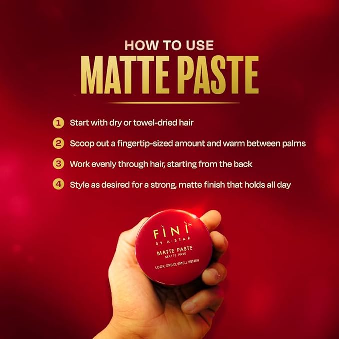 Matte Paste for Men – Volumizing Paste with Natural Look & Strong Hold, Matte Finish, Oud Fragrance