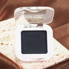 evpct Matte Black Single Eye Shadow Palette Makeup for Older Women, Black Cream Eye shadow Palette Single for Older Women Matte, High Pigment Waterproof Monochrome Mini Eyeshadow, sombra de ojos