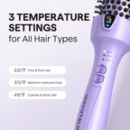 Wavytalk Thermal Brush, 1.5 Inch Blowout Express Ionic Thermal Round Brush Creates Blowout Look in 10 Minutes Makes Hair Shinier & Smoother, Dual Voltage (Lavender Purple)