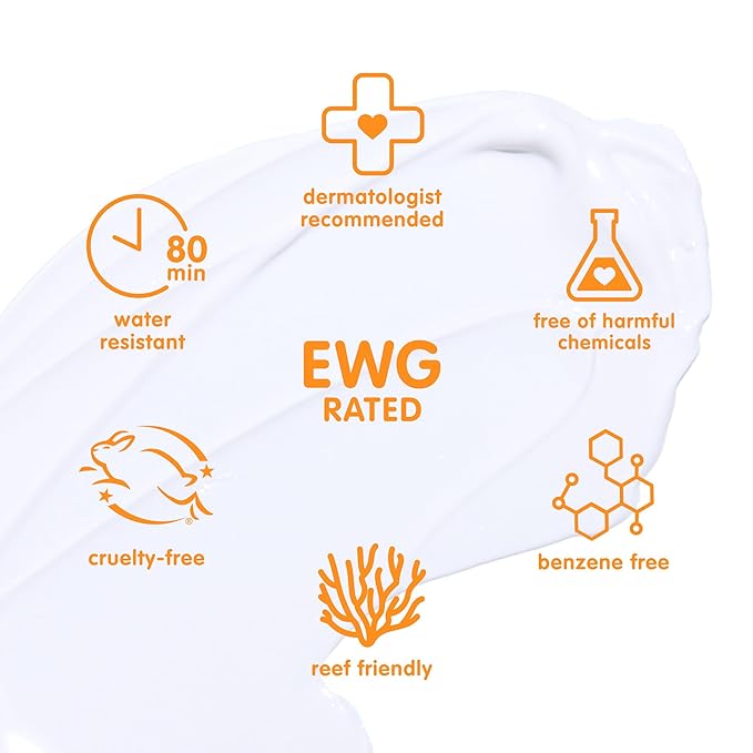 Thinkkids Safe Mineral Sunscreen SPF 50+, 3 Fl Oz, Natural, Water Resistant Reef Safe Sunscreen for Children, Broad Spectrum UVA/UVB Sun Screen