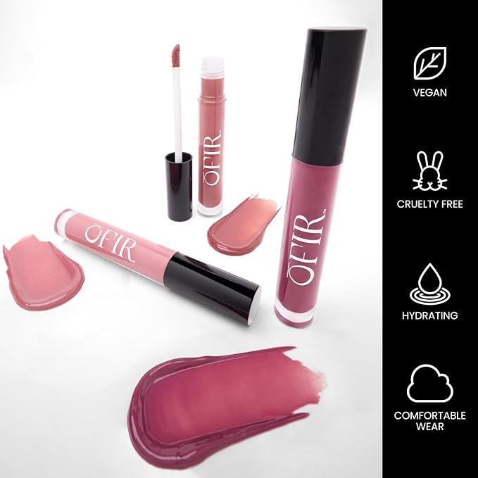 OFIR Hue Hydrator Sheer Lip Jelly | Luminous Gloss Shine Formula With Apricot Oil, Coconut Oil, Vitamin E for Subtle Color | Vegan, Cruelty Free Hydrating lip Balm | Sangria - Rich Berry, 0.135 Fl oz