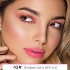 evpct 1Pcs Mauve Warm Pink Shine Lip Liner and Lipstick Combo Set Kit for Women, Moisturizing Glossy Tinted Lip Stick Balm, Sheer Shine Juicy Finish, Lightweight Hydrating Formula Lip Care 43#