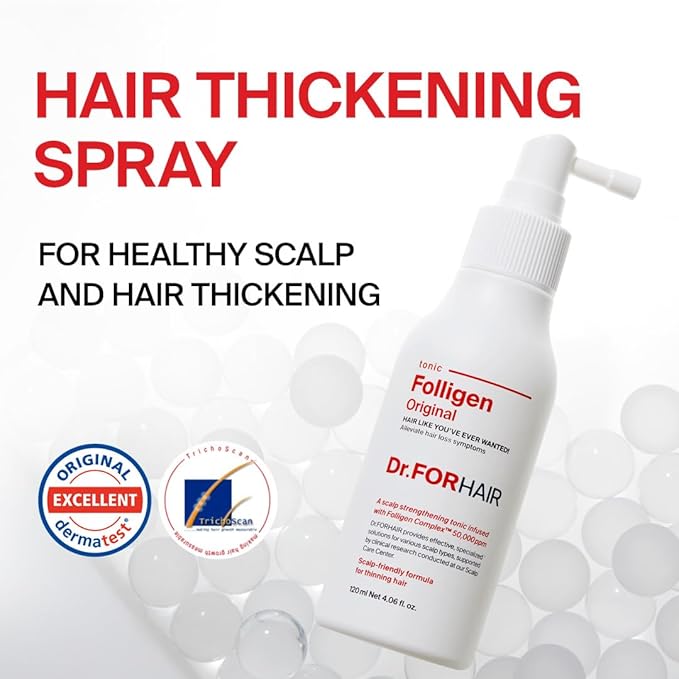 Dr.FORHAIR Folligen Tonic | Scalp Serum for Hair Care | Scalp Care and Nourishment | Revitalizing Tonic for Healthy Scalp & Hair Thickening, 4.06 fl oz
