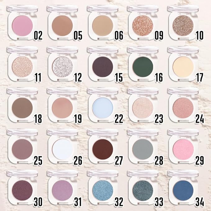 Nude Beige Single Matte Eyeshadow Makeup, Neutral Powde Eye Shadow for Women, Smoky Beige Matte Singles Eyeshadow Palette Pigmented Waterproof,sombras para ojos, Girls Christmas Eyeshadows Gift