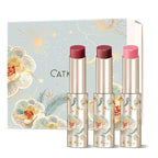 CATKIN Glossy Lip Balm 3pcs Gift Set, Ultra Hydating Glow Lip Tinted Jelly Plump Melting Balm Shea Butter Repair Soothing For Dry Lips Dewy Finished 0.12 oz 01