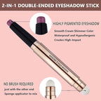 Romantic Red Eyeshadow Stick Makeup, Highlighter Matte Cream Eye Shadow Pencil, Waterproof Hypoallergenic Long Lasting Crayon, Glitter Primer Palette Shimmer Eyeliner Pen