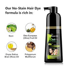 SkinSmart 360® No-Stain Hair Dye Shampoo – Full Gray Coverage for Men & Women, 3-in-1 Color + Cleanse + Condition, Natural Ingredients, Easy No-Mix Formula, 200 mL (Natural Black)